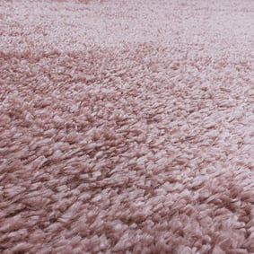 Rond hoogpolig vloerkleed - Fuzzy Roze - product