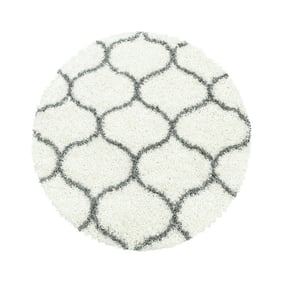 Rond berber vloerkleed - Agadir Circle Creme/Grijs