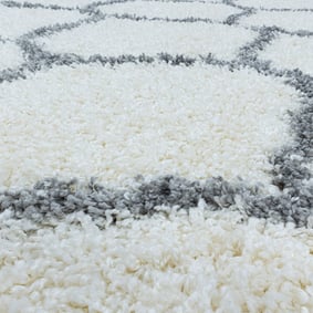 Rond berber vloerkleed - Agadir Circle Creme/Grijs - sfeer