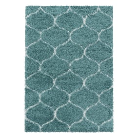 Berber vloerkleed - Agadir Circle Blauw/Creme - sfeer