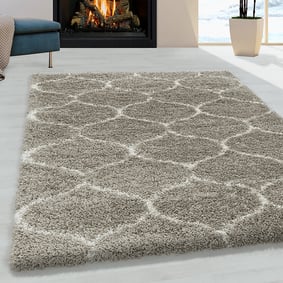 Berber vloerkleed - Agadir Circle Beige/Creme