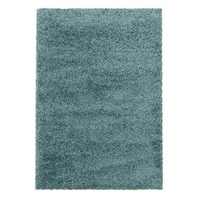 Hoogpolig vloerkleed - Softy Blauw/Groen - product