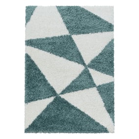 Hoogpolig vloerkleed - Tuggy Blauw - sfeer