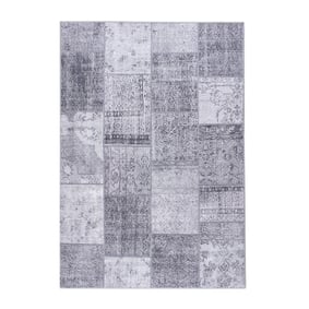 Vintage patchwork vloerkleed - Estate Grijs - product