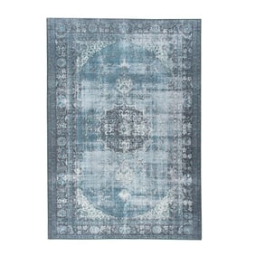 Vintage vloerkleed - Estate Medaillon Blauw/Groen - sfeer