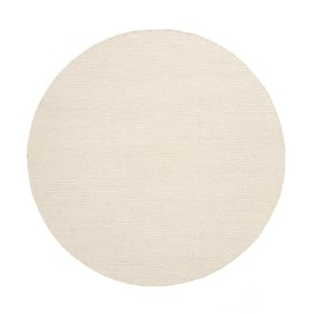 Rond wollen vloerkleed - Feline Wit - sfeer