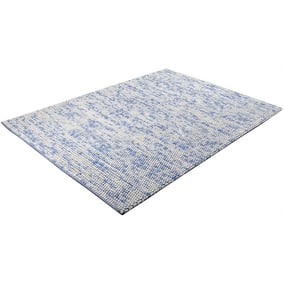 Wol bolletjesvloerkleed - Madeleine Blauw/Beige - product