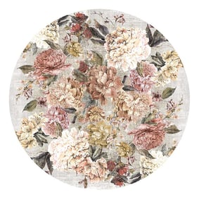 Rond Bloemen vloerkleed - Fleur Multi