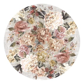 Rond Bloemen vloerkleed - Fleur Multi