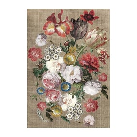 Bloemen vloerkleed - Fleur Beige/Multi