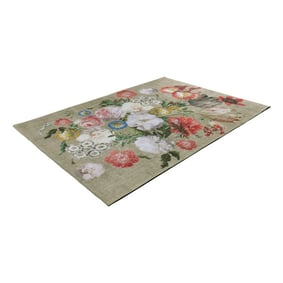 Bloemen vloerkleed - Fleur Beige/Multi - sfeer