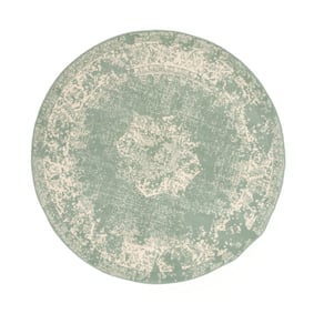 Rond vintage vloerkleed - Wonder Groen - product