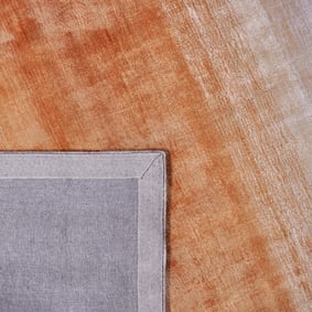 Viscose vloerkleed - Rachelle Oranje - sfeer
