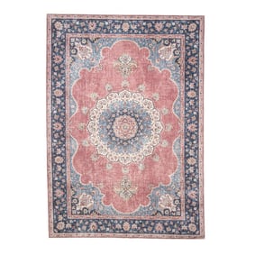 Vintage vloerkleed - Lily Medaillon Rood/Roze - sfeer