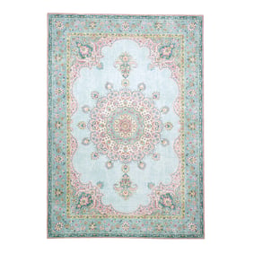Vintage vloerkleed - Lily Medaillon Lichtblauw - sfeer