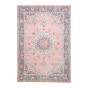 Vintage vloerkleed - Lily Medaillon Roze - sfeer