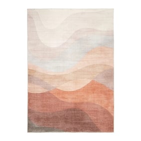 Modern vloerkleed - Field Terra Rood - sfeer
