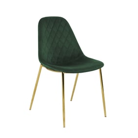 Velvet stoel - Tara Donkergroen - Goud frame