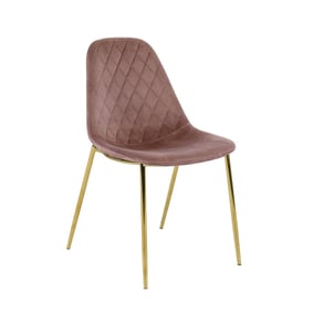 Velvet stoel - Tara Roze - Goud frame 
