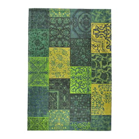 Patchwork vloerkleed - Delany Groen/Geel