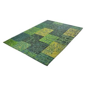 Patchwork vloerkleed - Delany Groen/Geel - product