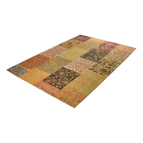 Patchwork vloerkleed - Delany Okergeel - product