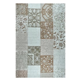 Patchwork vloerkleed - Delany Turquoise