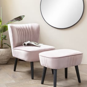 Velvet hocker - Sophie Oud Roze