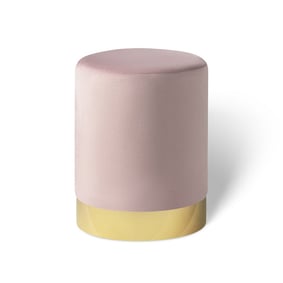 Velvet poef - Belle Deluxe Oud Roze