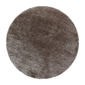 Rond Hoogpolig vloerkleed - Blushy Taupe
