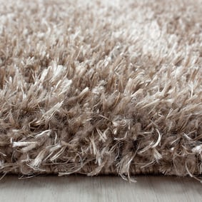 Rond Hoogpolig vloerkleed - Blushy Taupe - sfeer
