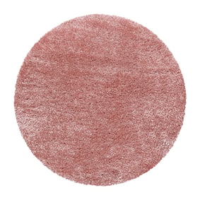 Rond Hoogpolig vloerkleed - Blushy Roze