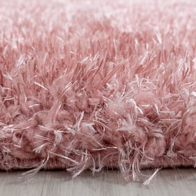 Rond Hoogpolig vloerkleed - Blushy Roze - sfeer
