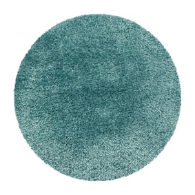 Rond Hoogpolig vloerkleed - Blushy Turquoise