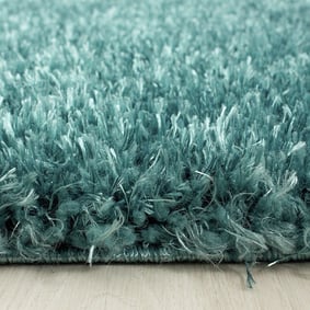Rond Hoogpolig vloerkleed - Blushy Turquoise - sfeer