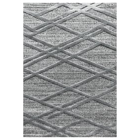 Scandinavisch vloerkleed - Pitea Double Grijs - sfeer