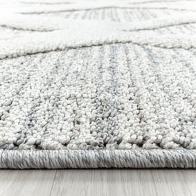 Rond scandinavisch vloerkleed - Pitea Diamond Grijs - sfeer