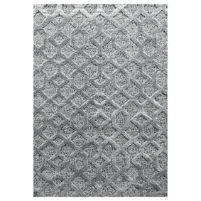 Scandinavisch vloerkleed - Pitea Tile Grijs - sfeer