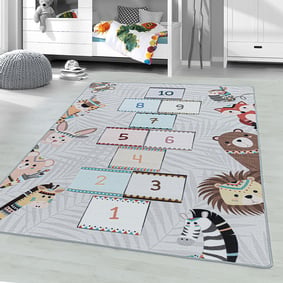 Speelkleed - Pleun Dieren Hinkelbaan Grijs