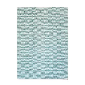 Modern vloerkleed - Abstruse Diamond Turquoise - product