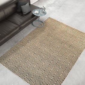 Modern vloerkleed - Abstruse Diamond Beige/Bruin