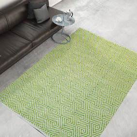 Modern vloerkleed - Abstruse Diamond Groen