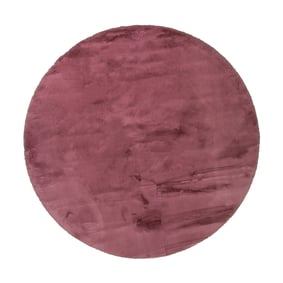 Rond Hoogpolig vloerkleed - Comfy Supreme Donkerroze - sfeer