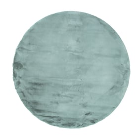 Rond Hoogpolig vloerkleed - Comfy Supreme Blauw/Groen - sfeer