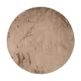 Rond Hoogpolig vloerkleed - Comfy Supreme Taupe - product