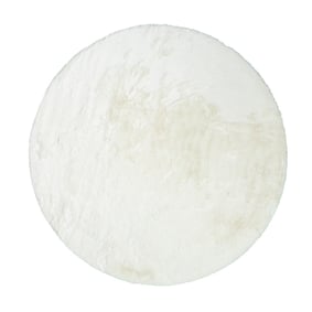 Rond Hoogpolig vloerkleed - Comfy Supreme Wit - sfeer