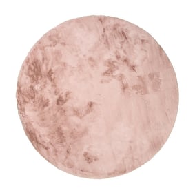 Rond Hoogpolig vloerkleed - Comfy Supreme Roze - sfeer