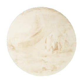 Rond Hoogpolig vloerkleed - Comfy Supreme Creme - sfeer