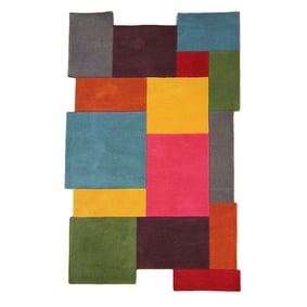 Abstract vloerkleed - Stracto Collage Multicolor - sfeer