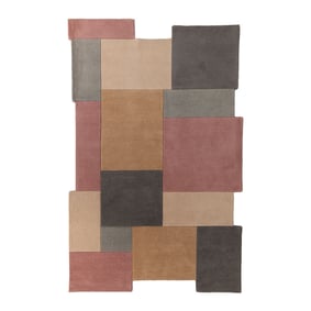 Abstract vloerkleed - Stracto Collage Roze/Beige - product